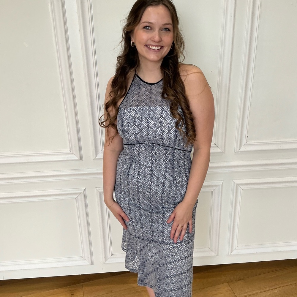 Antonio Melani navy blue/white amazing dress! - Picture 7 of 9